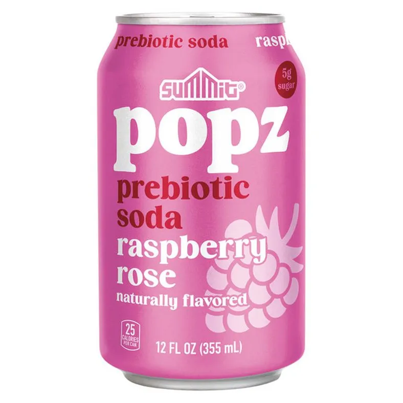 Summit Raspberry Rose Prebiotic Soda