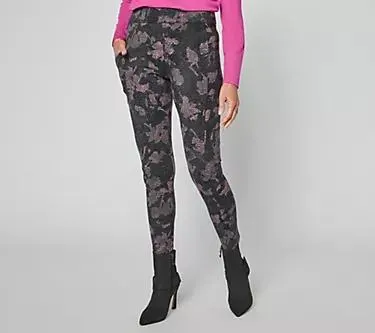 Make Your Selection: LOGO Layers by Lori Goldstein Regular Printed Leggings with Pockets