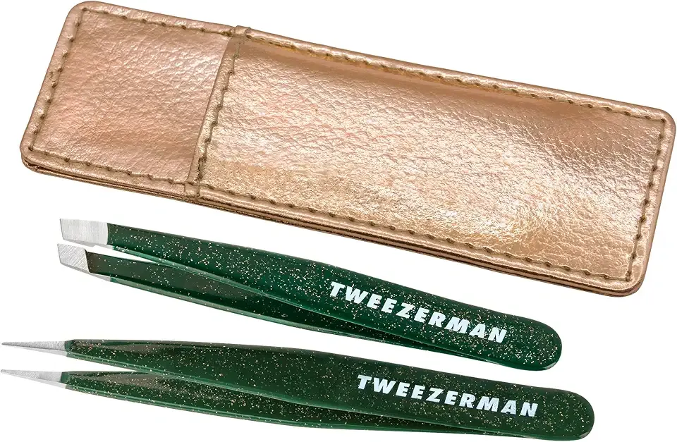 Tweezerman Enchanted Garden Mini Tweezer Set - Eyebrow Tweezers for Women and Men