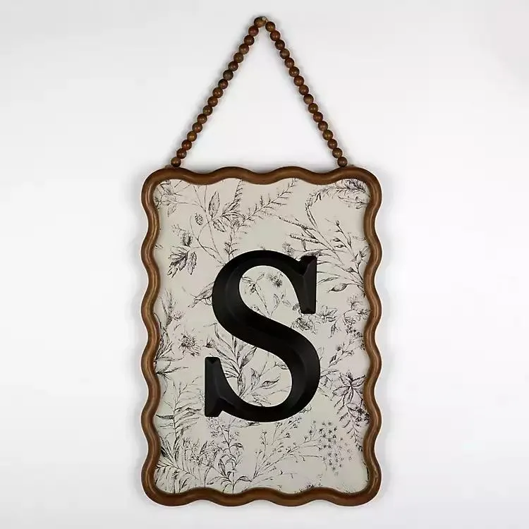 Toile Monogram S Wavy Wall Plaque