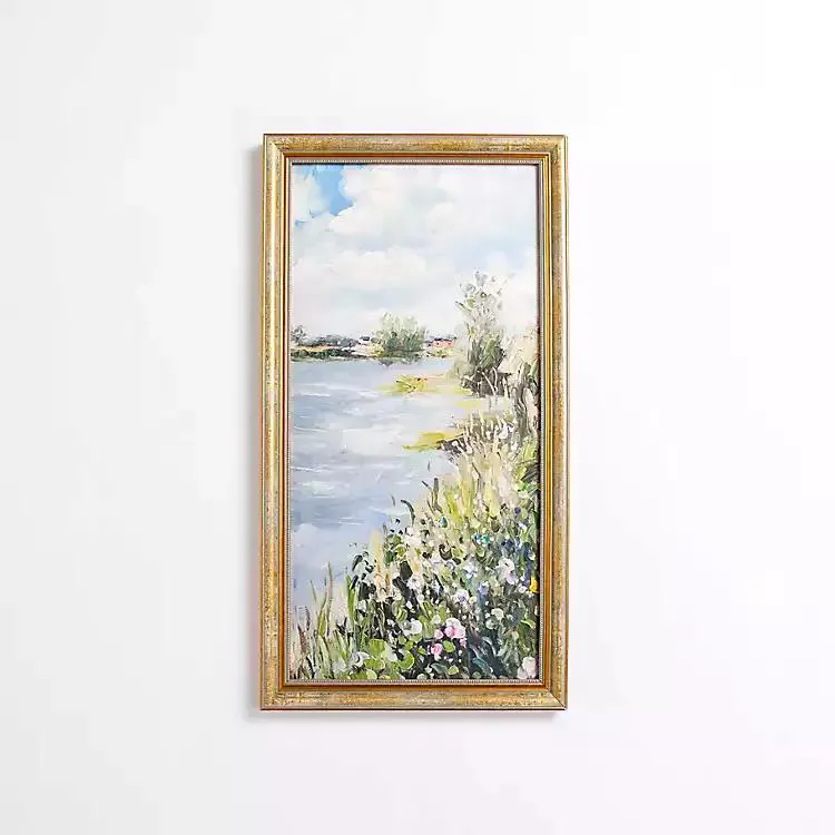 Spring Lake Scene Framed Art Print