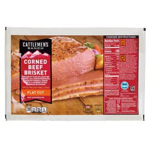 Flat Cut Corned Beef Brisket, per lb