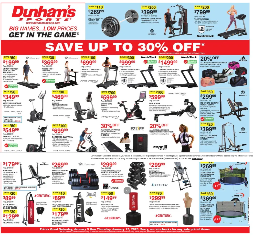 Dunham's Sports sales