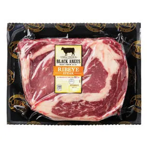 Black Angus Beef Choice Boneless Ribeye Steak, per lb