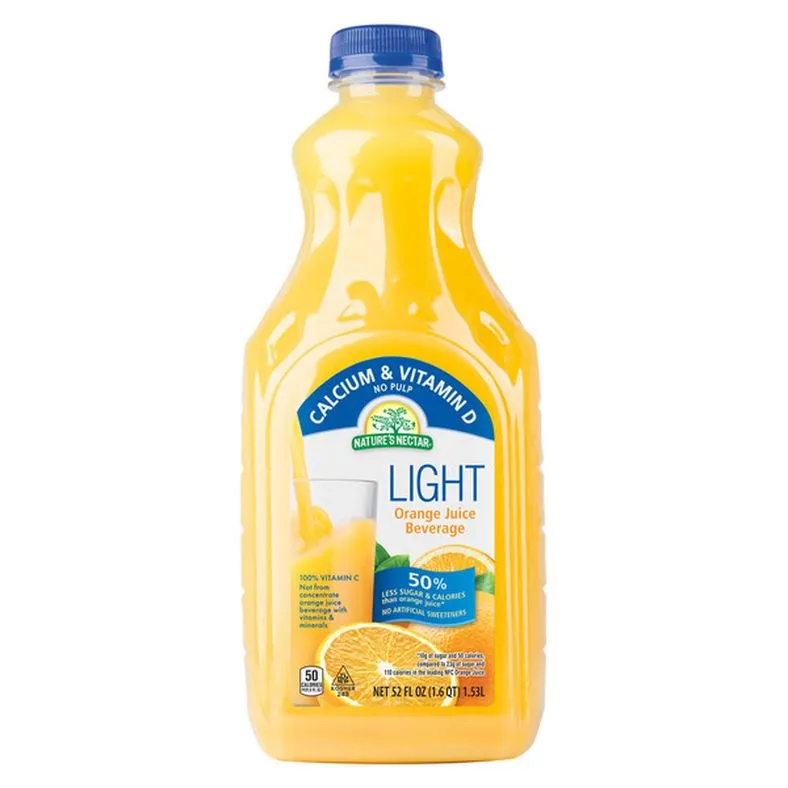 Nature's Nectar Light Orange Juice Calcium & Vitamin D