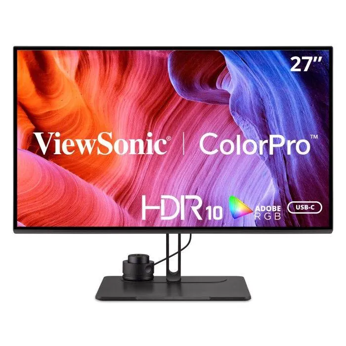 ViewSonic 27" ColorPro™ 4K UHD IPS Monitor with ColorPro Wheel, True 10-Bit Color, 90W USB-C | VP2786-4K