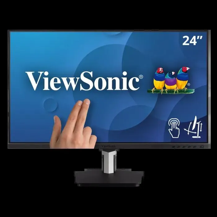 ViewSonic 24" 1080p IPS 10-Point Touch Monitor with Dual-Hinge Ergonomics, USB-C, HDMI, DP | TD2455