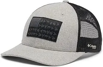 Columbia Unisex PHG Game Flag Mesh Snap Back - High, Cool Grey Heather/Black, One Size