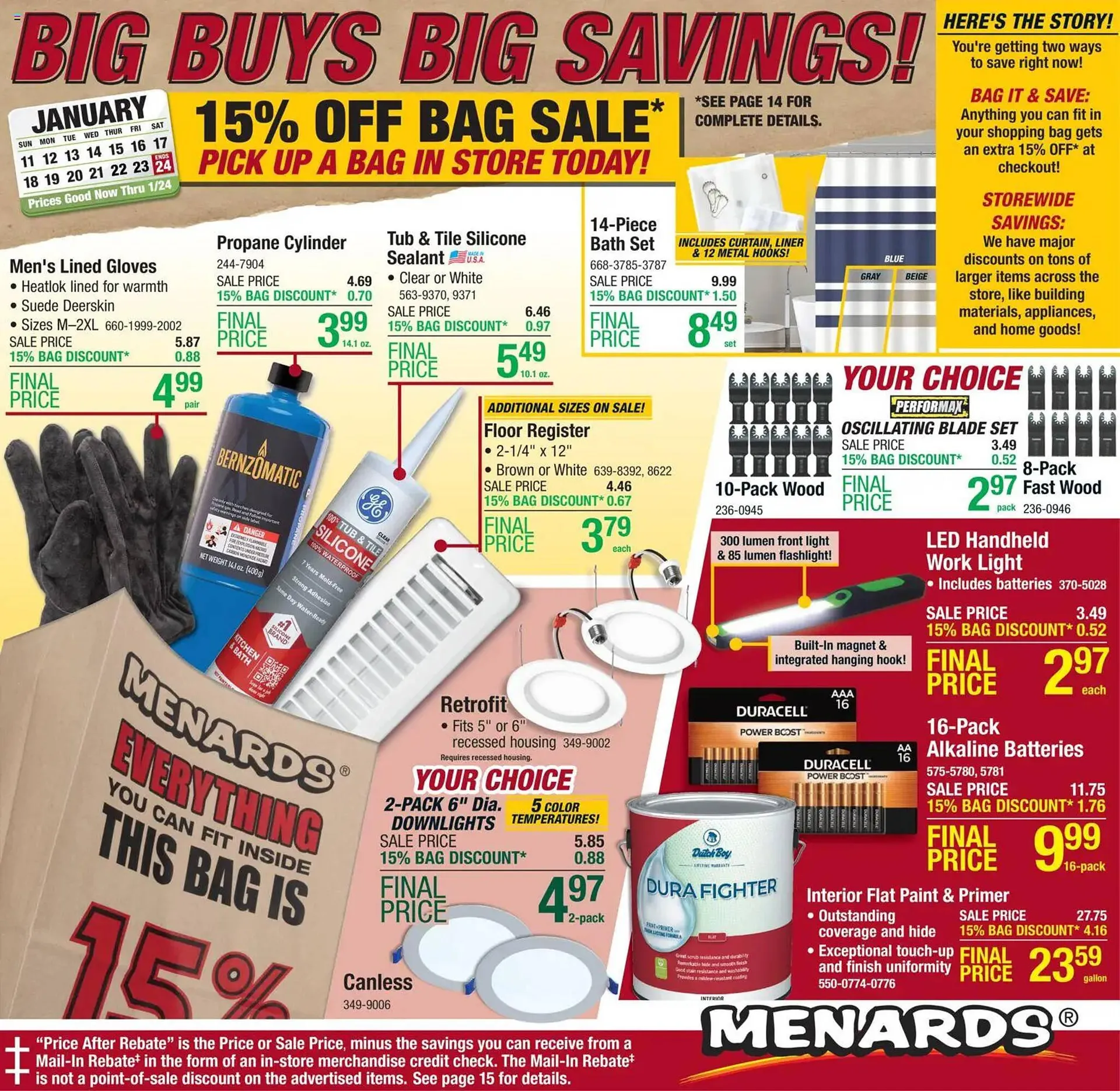 Menards sales