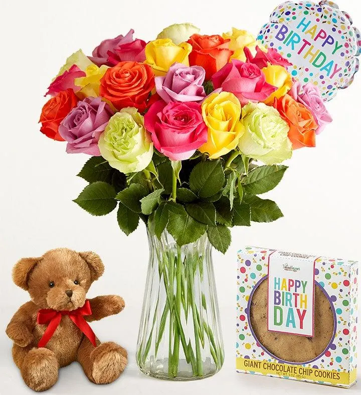 Happy Birthday Assorted Roses