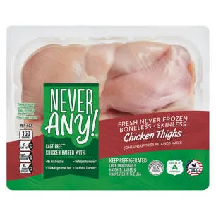 Antibiotic Free Boneless Skinless Chicken Thighs, per lb