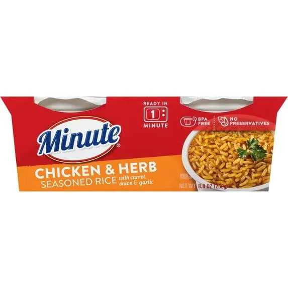 Minute Ready to Serve Gluten Free Chicken Flavored Rice, 4.4 oz, 2 Cups