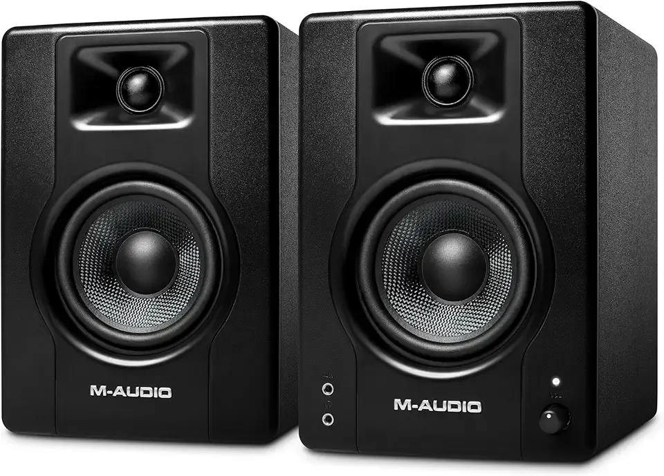 M-AUDIO BX4 Pair 4.5" Studio Monitors, HD PC Speakers for Recording and Multimedia with Music Production Software
