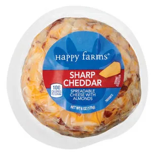 Sharp Cheddar Spreadable Cheese with Almonds, 6 oz