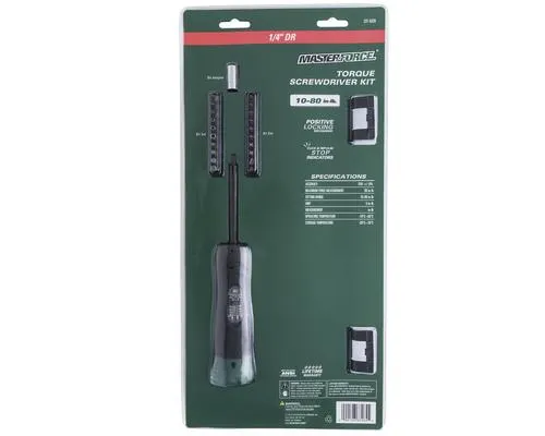 Masterforce® 1/4" Torque Screwdriver Kit