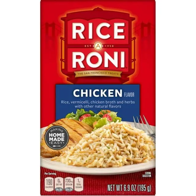Rice-A-Roni Chicken Broth and Herbs Flavor Rice & Vermicelli Packaged Meal, Shelf-Stable 6.9 oz Box