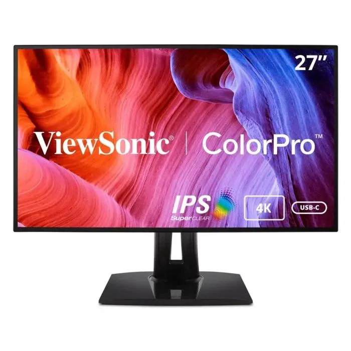 ViewSonic 27" ColorPro™ 4K UHD IPS Monitor with 90W USB-C, RJ45, sRGB and HDR10 | VP2768A-4K
