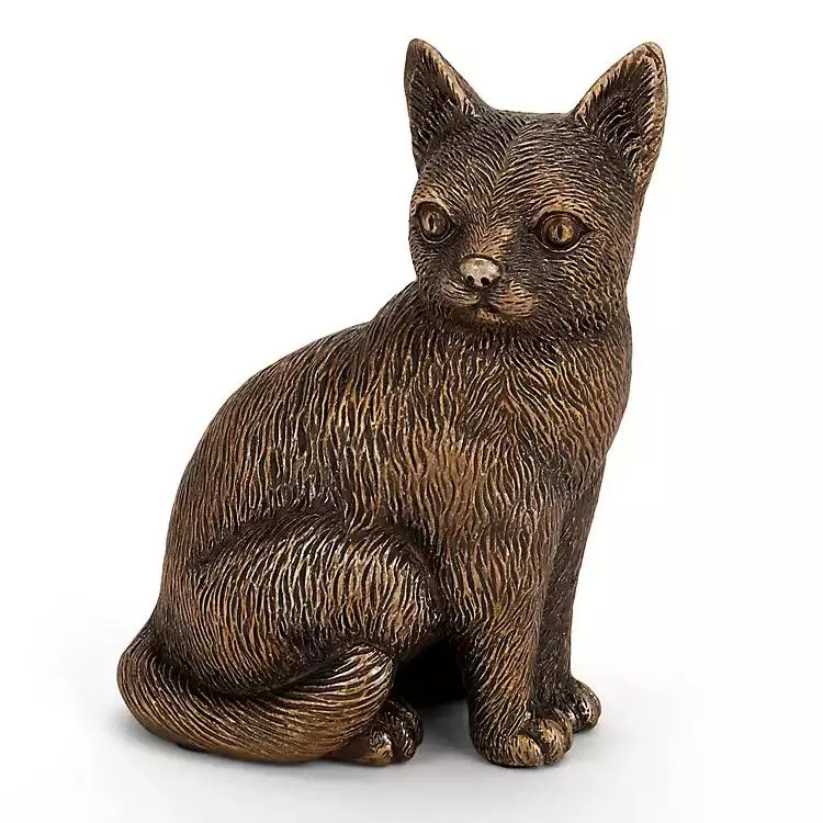 Antique Gold Cat Figurine