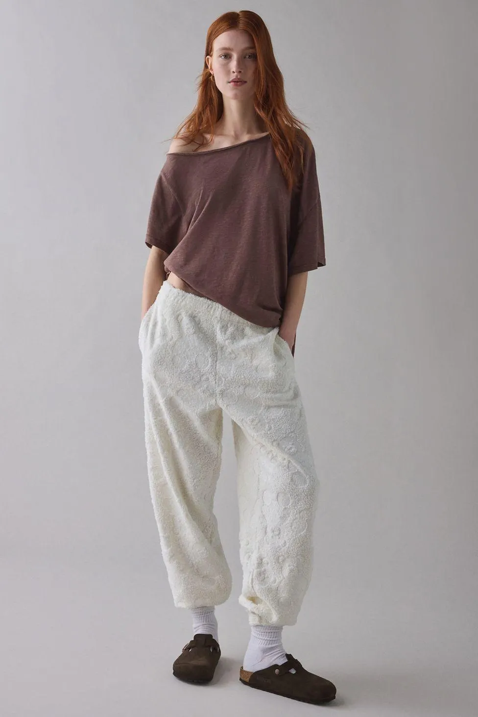 Out From Under Try Me Piled Fleece Printed Slim Jogger Sweatpant