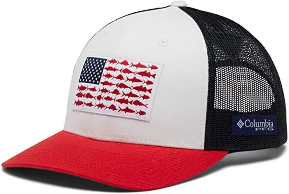 Columbia PFG Fish Flag Mesh Snap Back