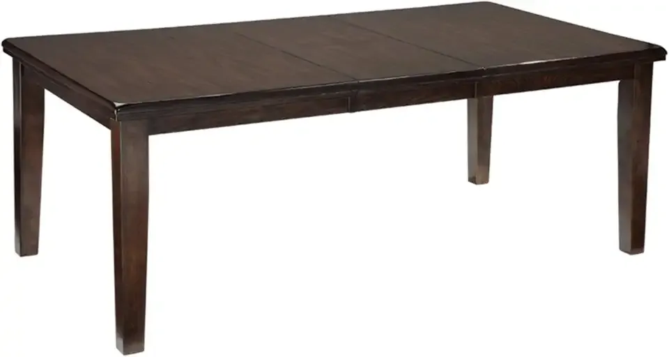 Signature Design by Ashley Haddigan Traditional Rectangular Dining Extension Table, Seats up to 8, Dark Brown