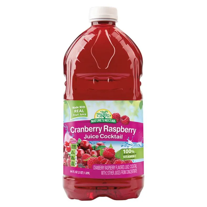 Nature's Nectar Cranberry Raspberry Juice Cocktail