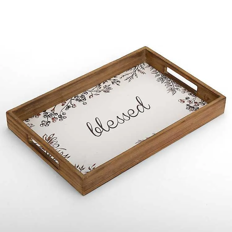 Blessed Decorative Wooden Tray