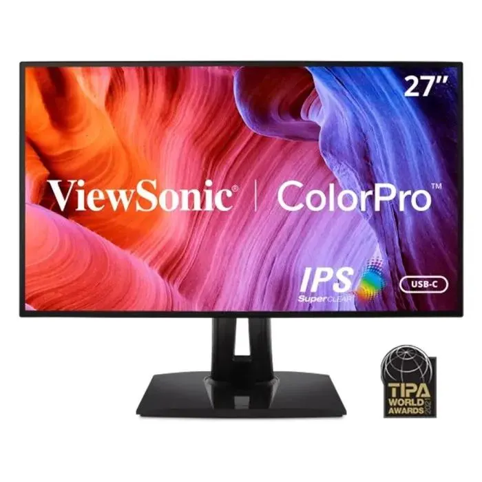 ViewSonic 27" ColorPro™ 1440p IPS Monitor with 90W USB-C, RJ45, sRGB, and Daisy Chain | VP2768A