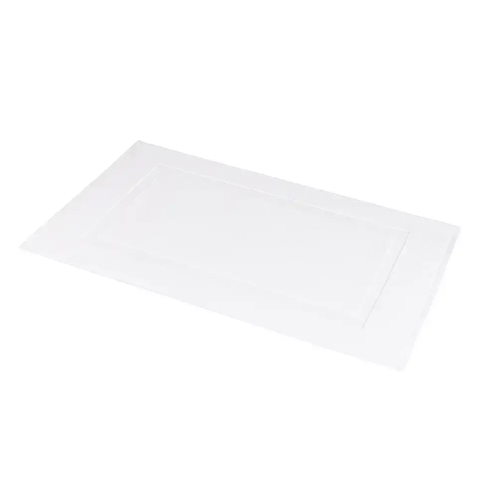 Amazon Basics Non-Slip Cotton Bath Mat, 100% Cotton Absorbent, Machine Washable, 31" L x 20" W, Bright White