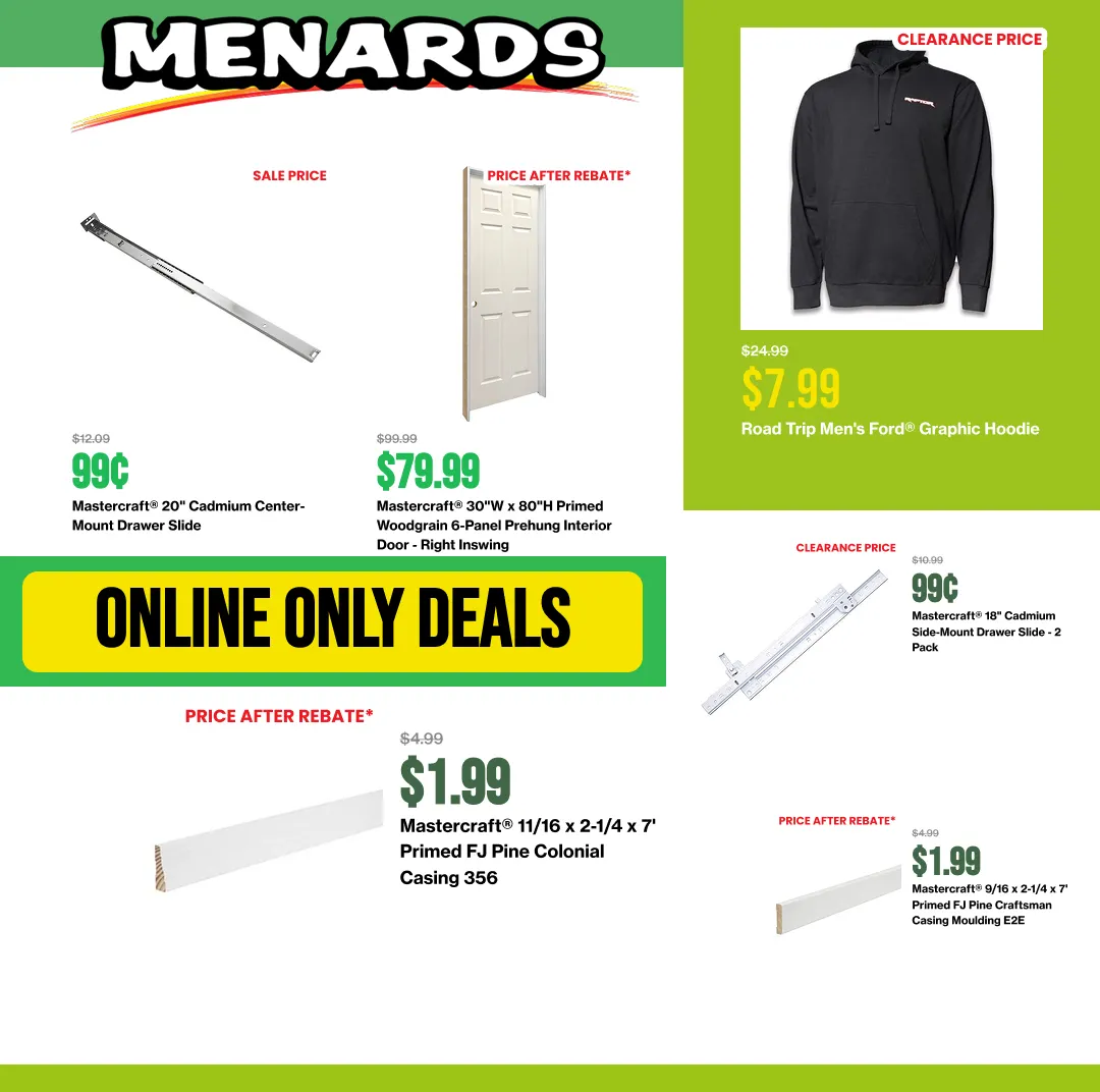 Menards sales