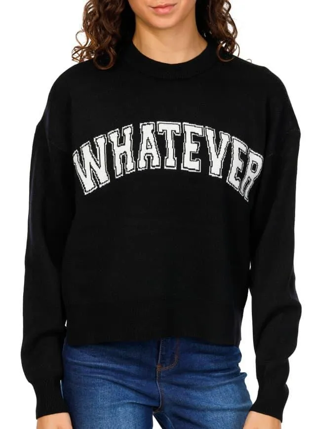 No Comment Juniors Long Sleeve Whatever Pullover