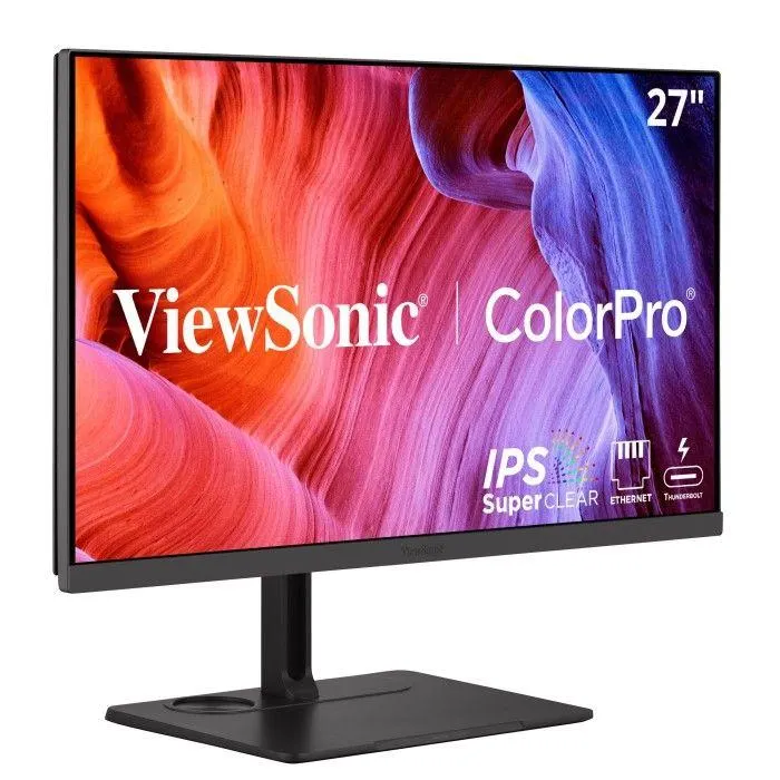 ViewSonic 27" ColorPro™ 4K UHD IPS Docking Monitor with 100W Thunderbolt 4, RJ45, DCI-P3 and HDR400 | VP2776T-4K