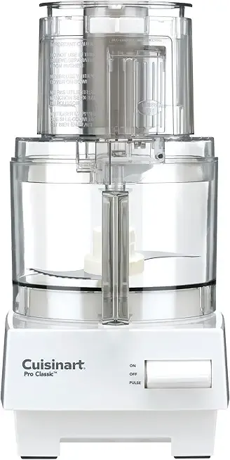 7-Cup Pro Classic Food Processor, 600-Watt Motor, Vegetable Chopper & Blender for Mincing, Dicing, Shredding, Puree & Kneading Dough, DLC-10SYP1, White