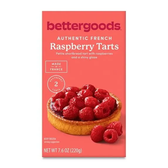 bettergoods Authentic French Raspberry Tarts, 7.6 oz, 2 Count