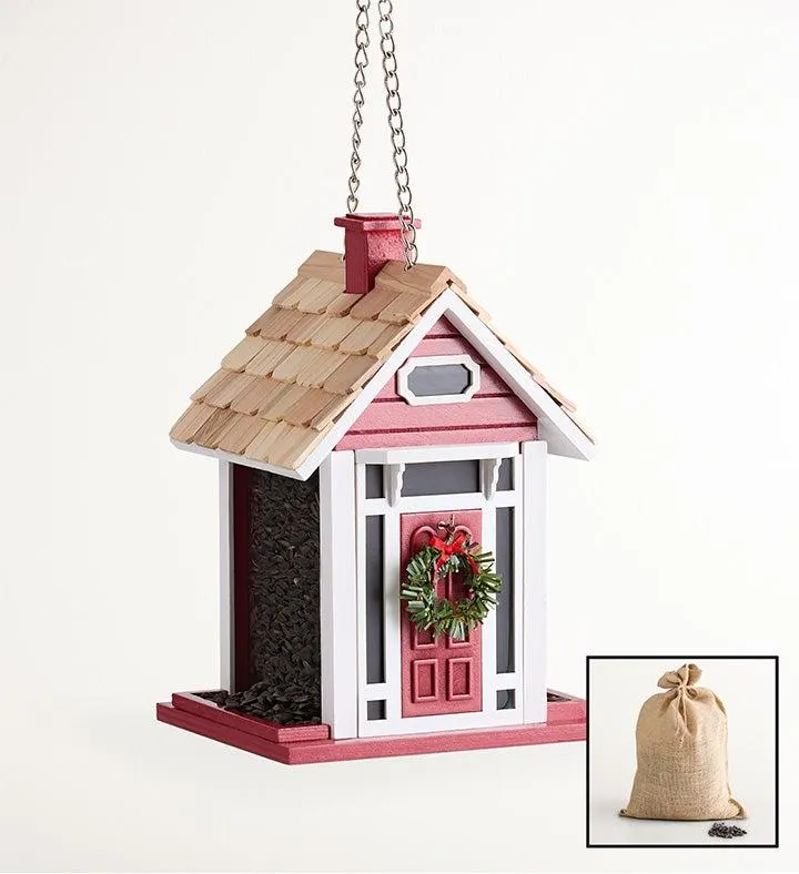 Christmas Cottage Birdfeeder
