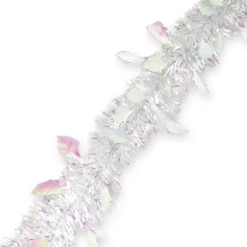 Enchanted Forest® 12' Iridescent White Tinsel Christmas Garland