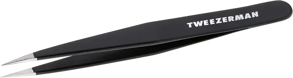 Tweezerman Stainless Steel Point Tweezer - Eyebrow Precision Tweezers, Facial and Ingrown Hair Removal (Midnight Sky)