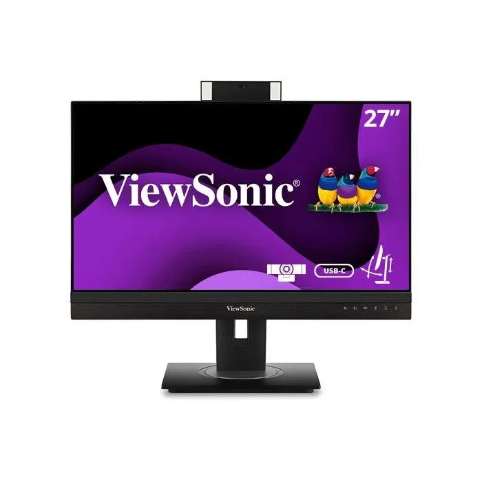 VG2756V-2K - 27" 1440p Video Conference Monitor with Webcam, 90W USB C, Docking, Built-In Gigabit Ethernet