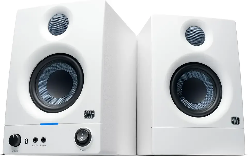 PreSonus Eris 3.5BT Studio Monitors, Pair — 3.5" Inch Powered Speakers, Bookshelf Speakers, Stereo, Desktop Computer, Near Field Music Production, Audio Mixing Recording