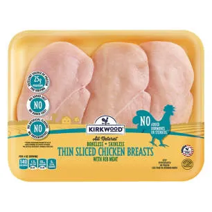 Thin Sliced Chicken Breasts, per lb