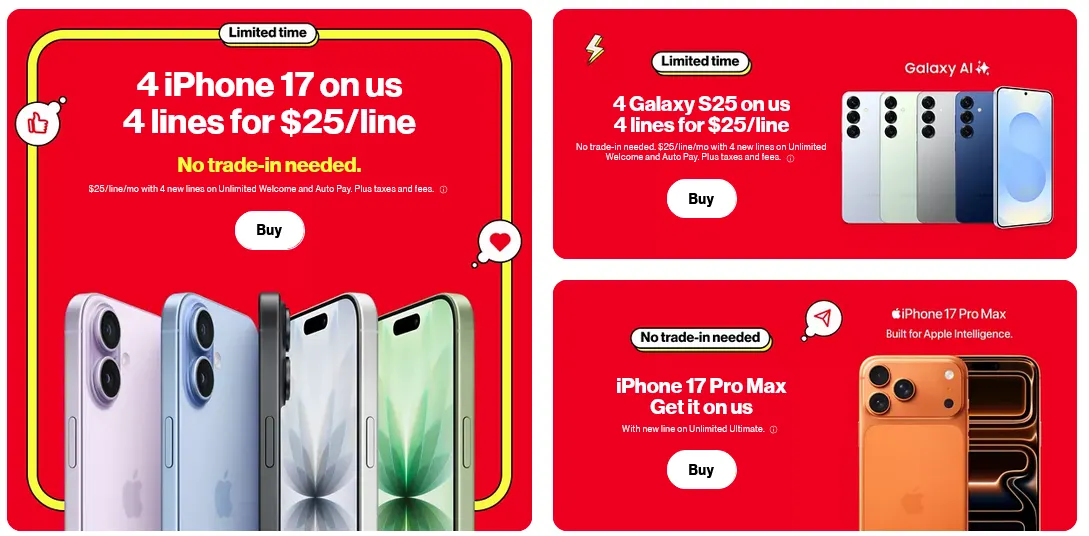 Verizon sales