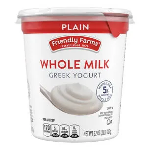 Plain Whole Milk Greek Yogurt, 32 oz