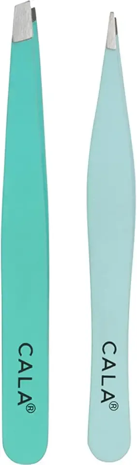 Cala Soft touch mint tweezer duo