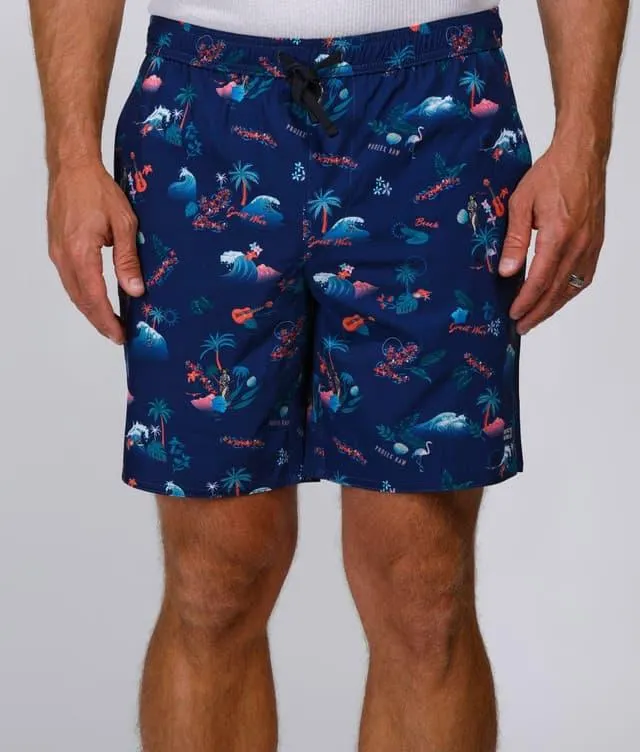 PROJEK RAW Mens Hula Girl Shorts