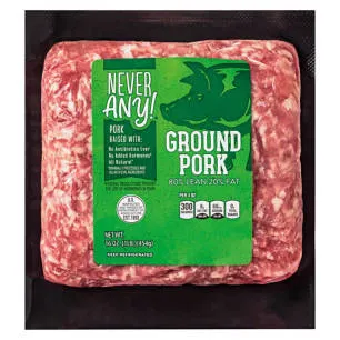 Antibiotic Free 80% Lean Ground Pork, 16 oz