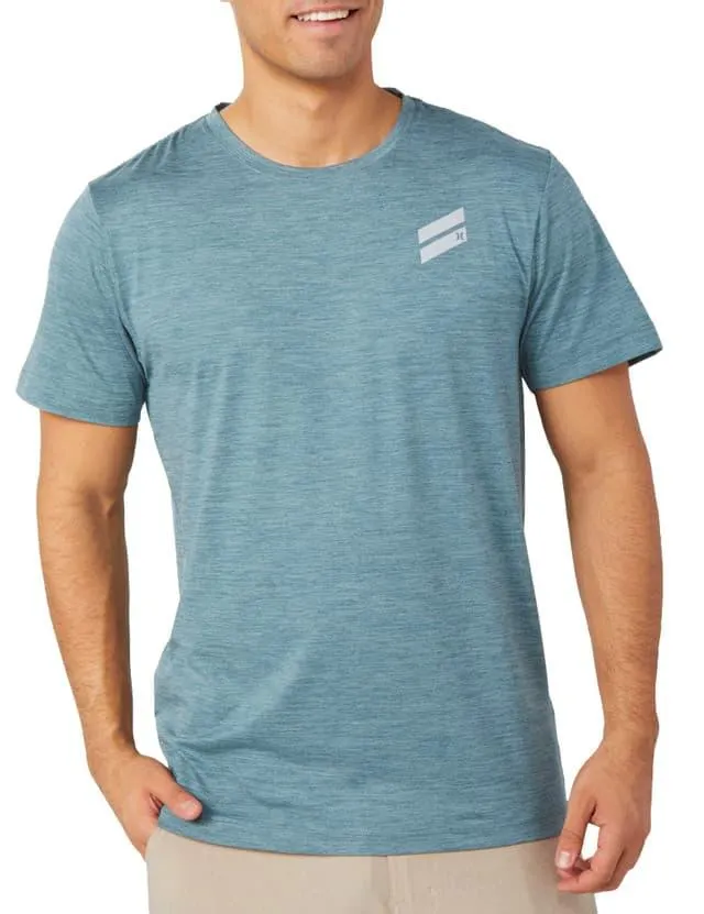 Hurley Mens Short Sleeve Heathered Reflective Logo Shirt
