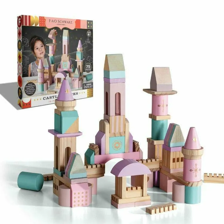 Wood Castle Blocks 75pcs