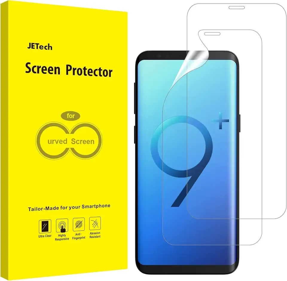 JETech Screen Protector for Samsung Galaxy S9 Plus S9+, TPU Ultra HD Film, Case Friendly, 2-Pack