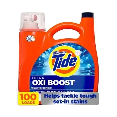 Tide Ultra Oxi Boost Liquid Laundry Detergent, 100 loads, 128 fl. oz.