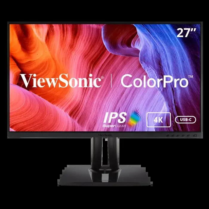 ViewSonic 27" ColorPro™ 4K UHD IPS Monitor with 60W USB-C, sRGB and Pantone Validated | VP2756-4K